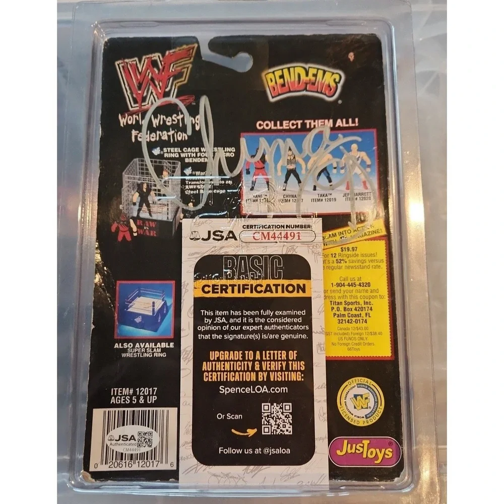 Autographed WWF CHYNA BEND-EMS FIGURE IN ORIGINAL PACKAGE WITH COA